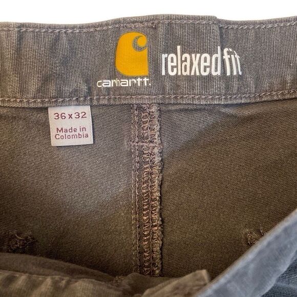 Carhartt Gray Relaxed Fit Utility Work Pants Men Size 36x32 - Picture 2 of 11